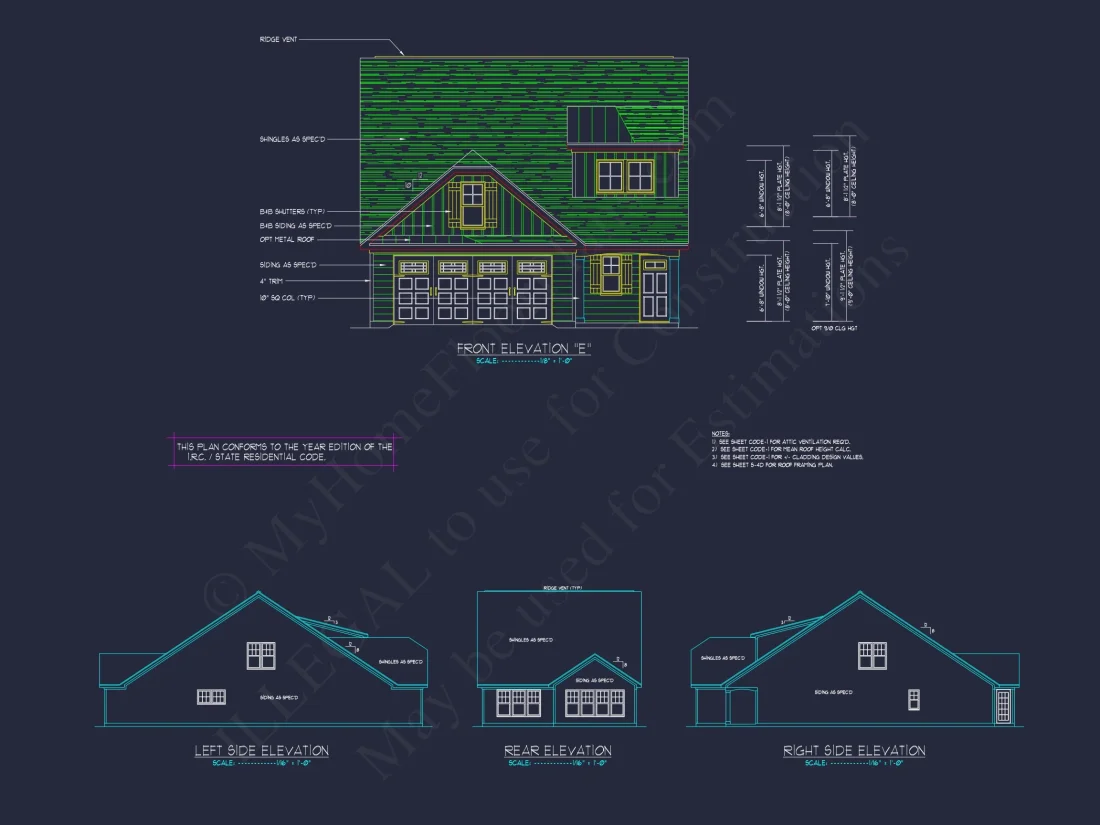 Beautiful Craftsman house Plan with 3 Beds & 2 Floors