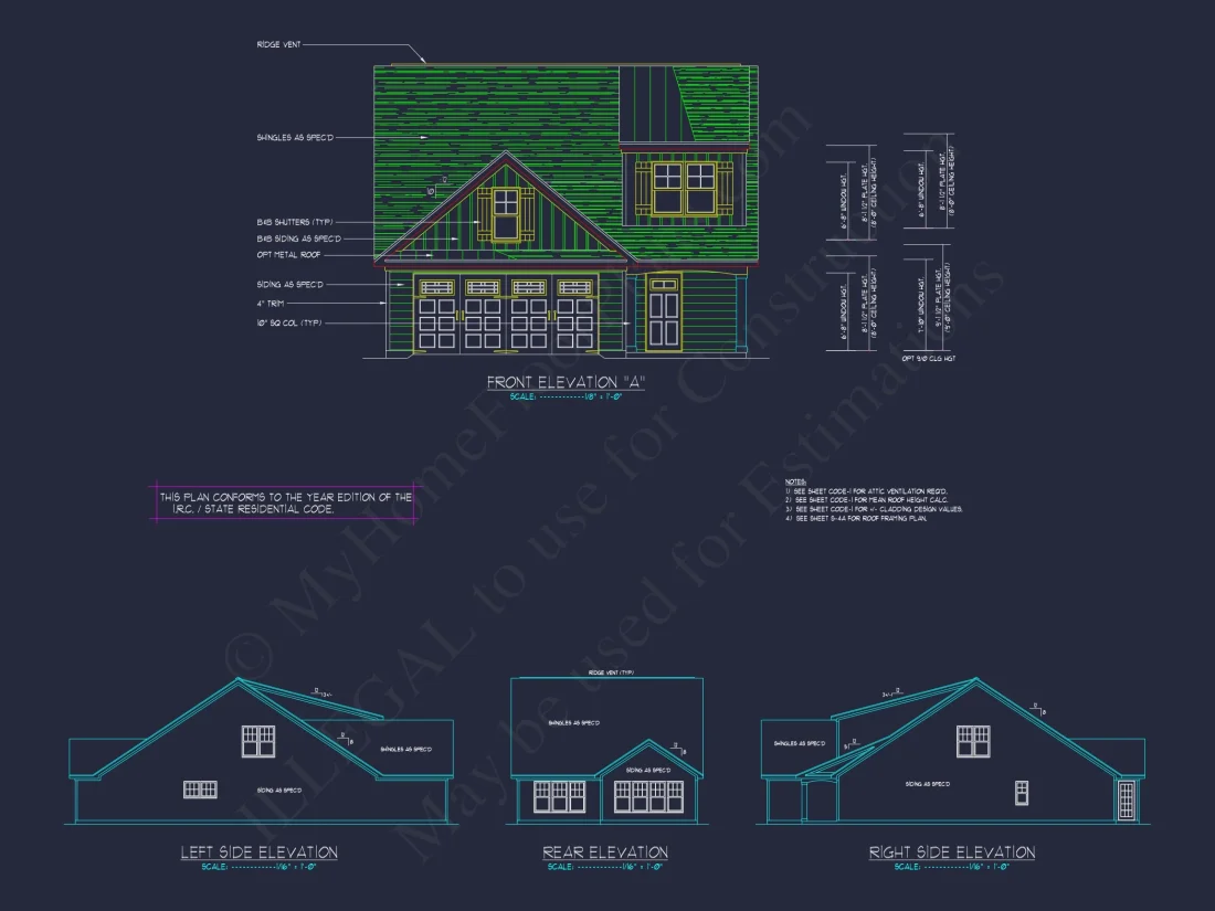 Beautiful Craftsman house Plan with 3 Beds & 2 Floors
