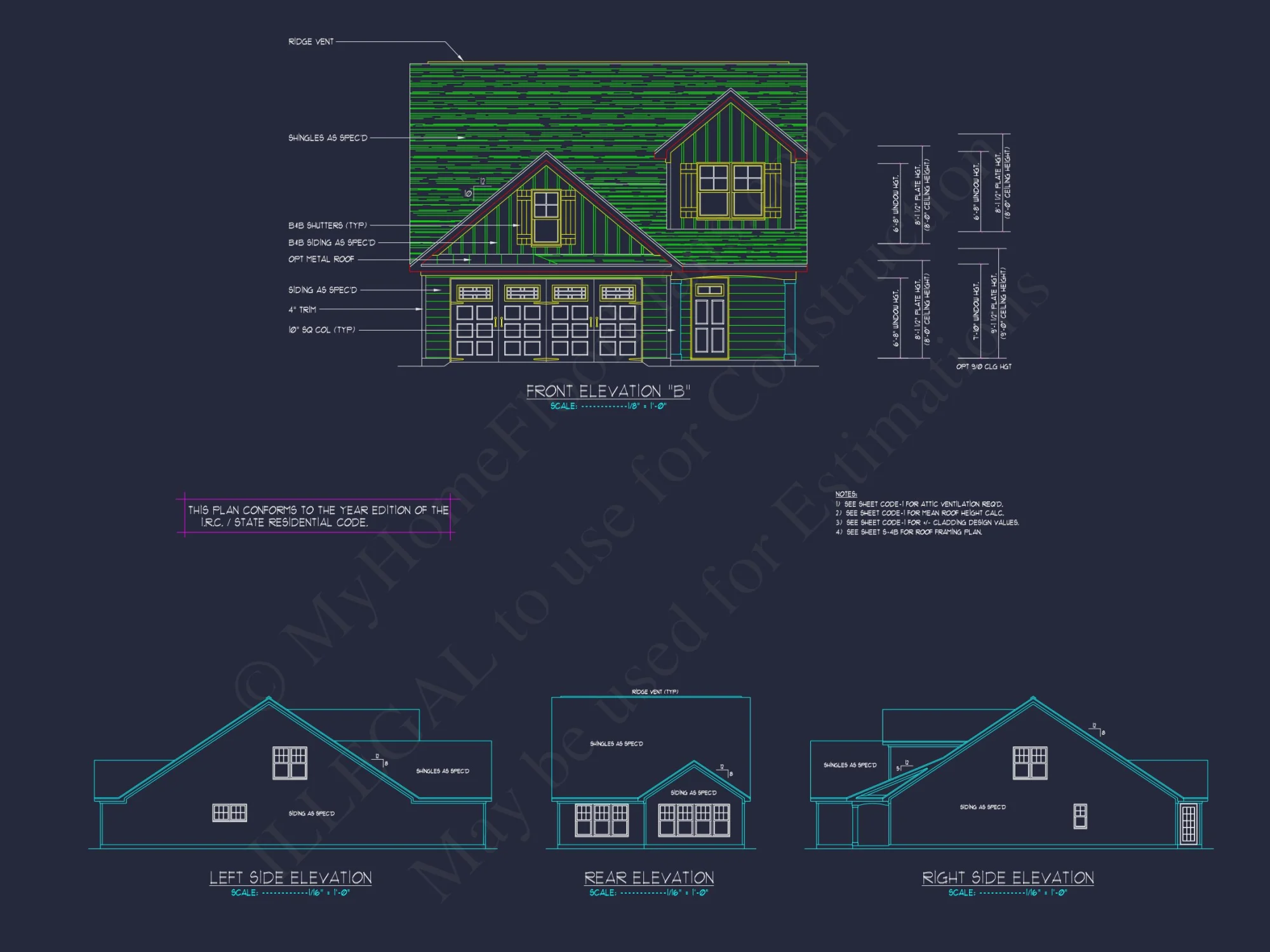 Beautiful Craftsman house Plan with 3 Beds & 2 Floors