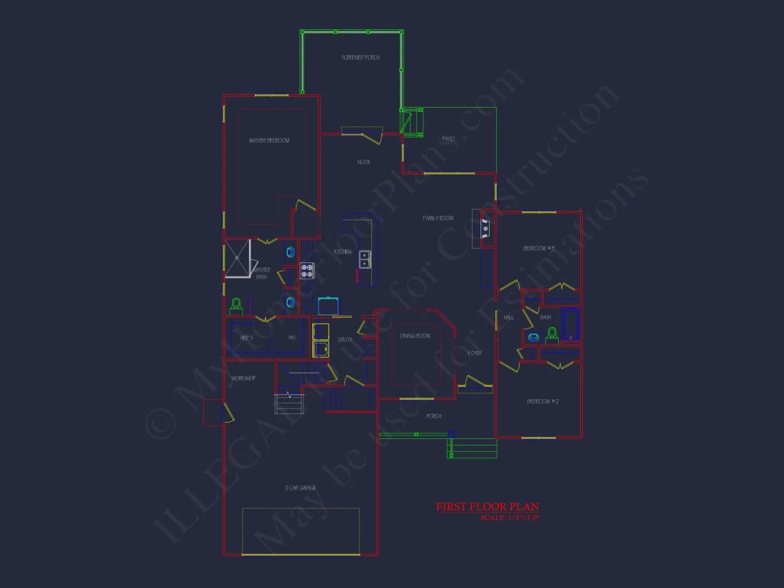 Elegant house Plan with 3 Bedrooms, Fireplace & Open Layout