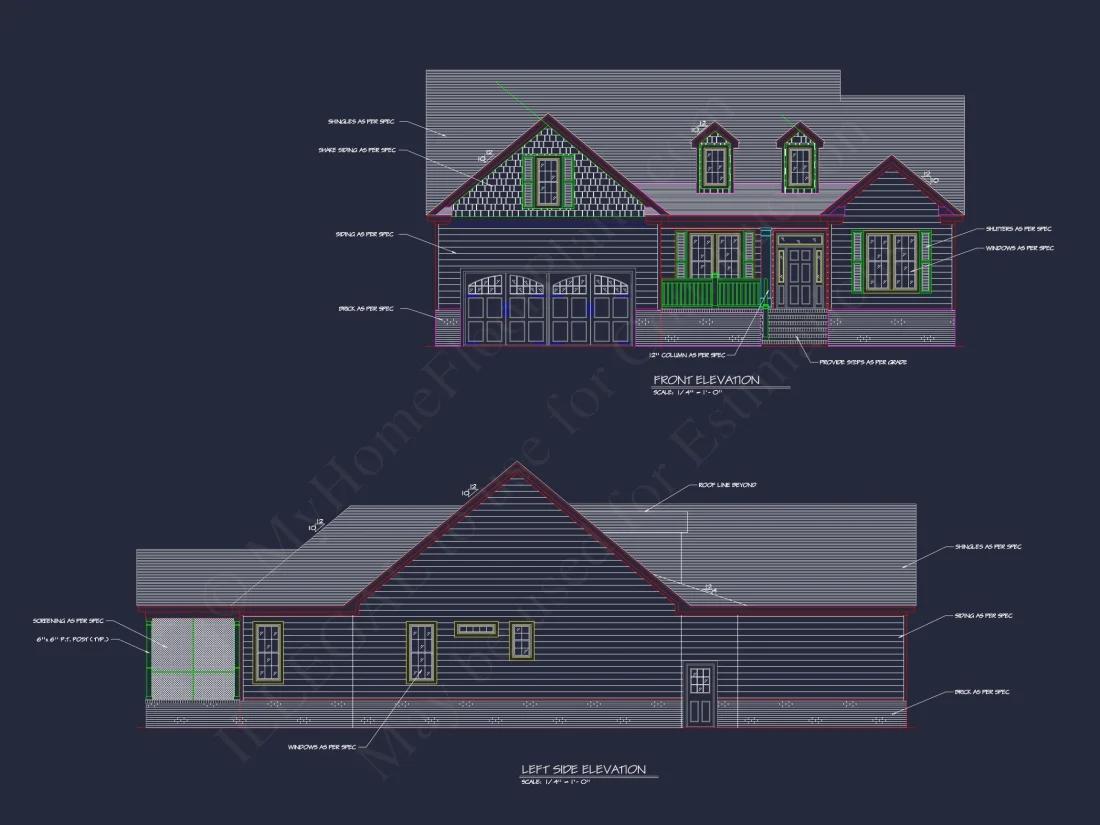 Elegant house Plan with 3 Bedrooms, Fireplace & Open Layout