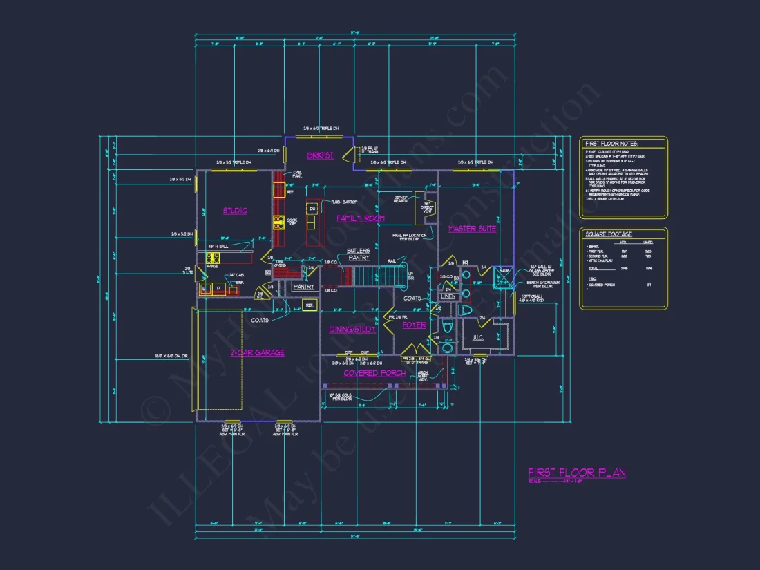 Craftsman house Plan with 3 Bedrooms and Spacious Floor Design