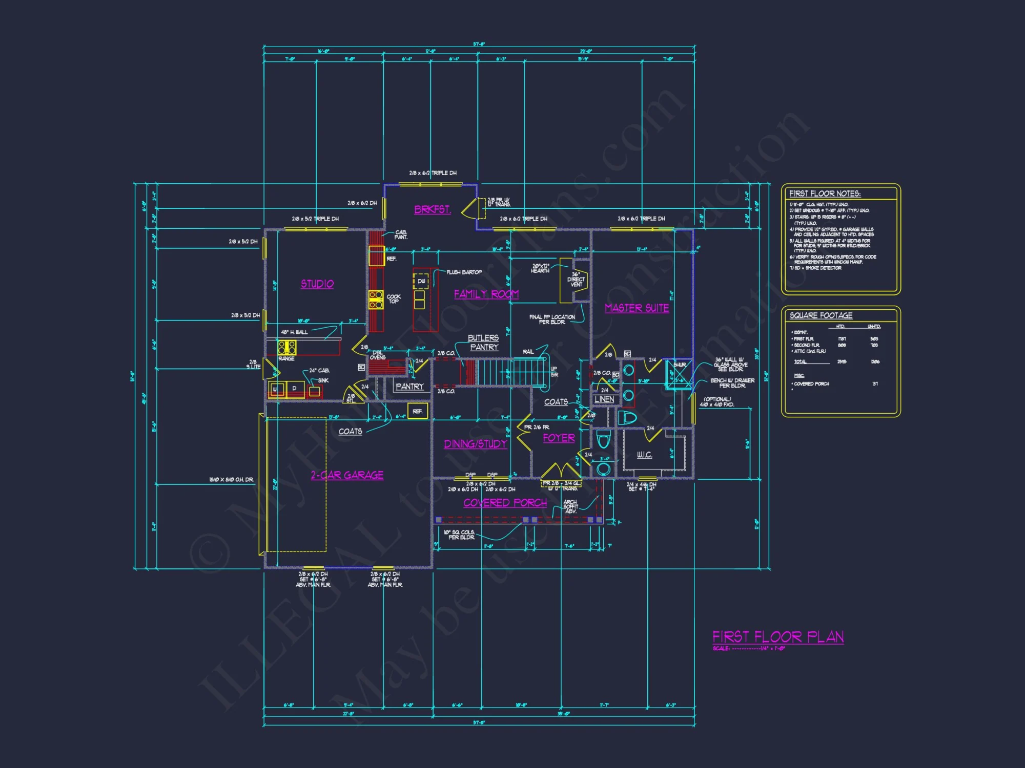 Craftsman house Plan with 3 Bedrooms and Spacious Floor Design