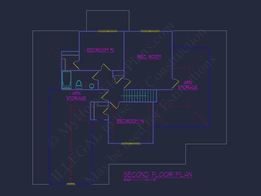 Craftsman house Plan with 3 Bedrooms and Spacious Floor Design