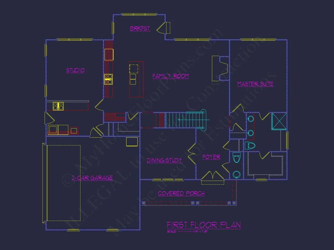 Craftsman house Plan with 3 Bedrooms and Spacious Floor Design