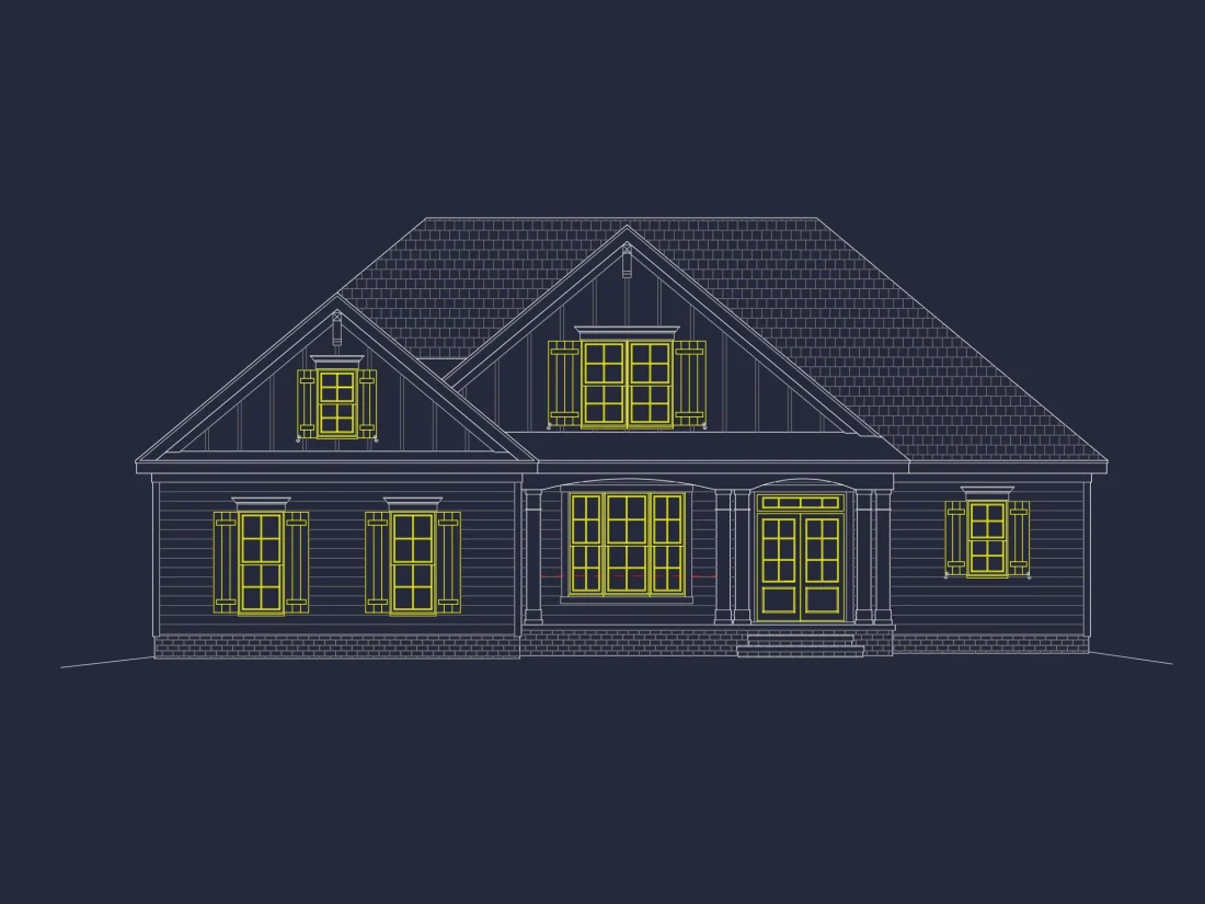 Craftsman house Plan with 3 Bedrooms and Spacious Floor Design