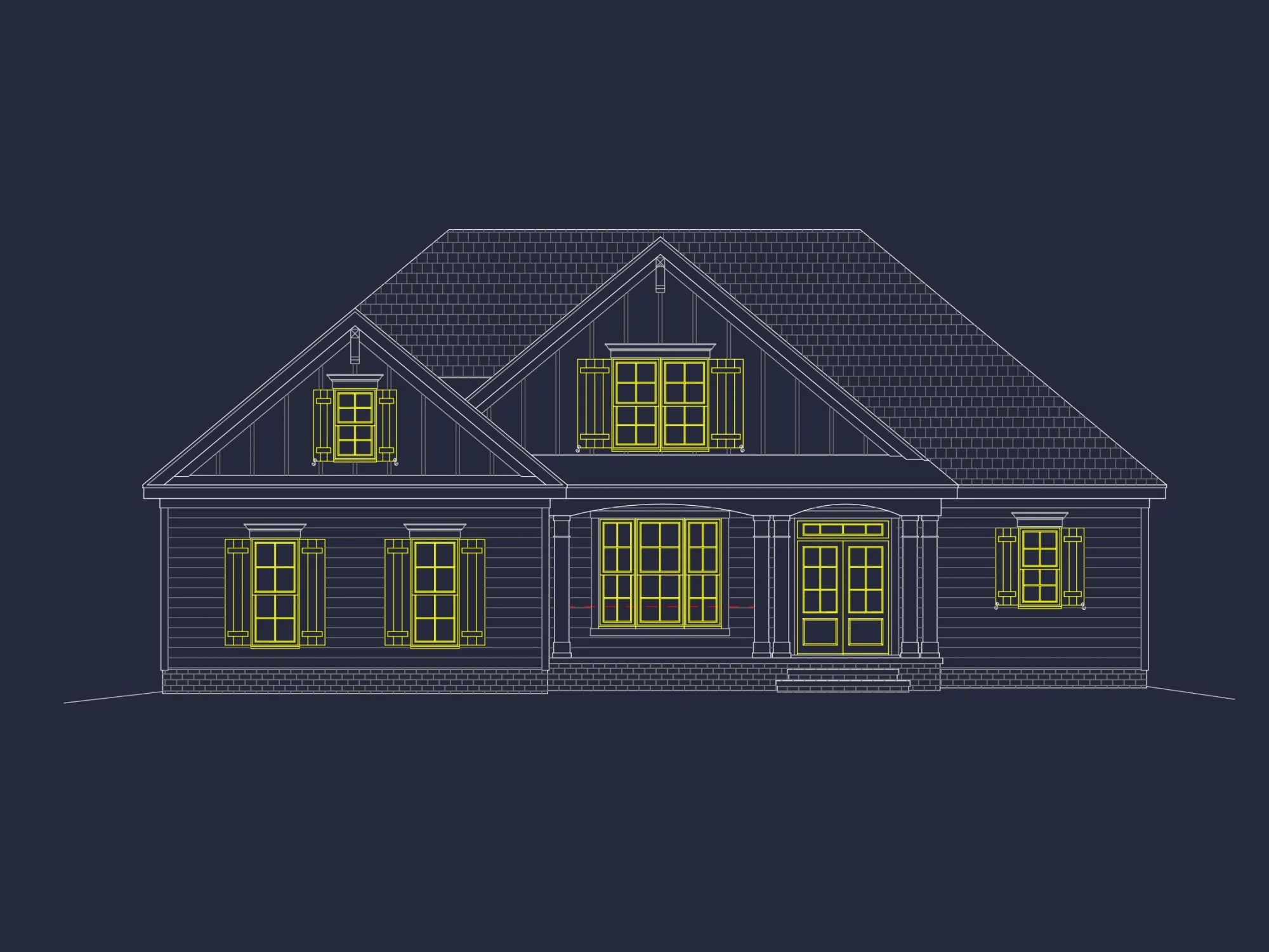 Craftsman house Plan with 3 Bedrooms and Spacious Floor Design