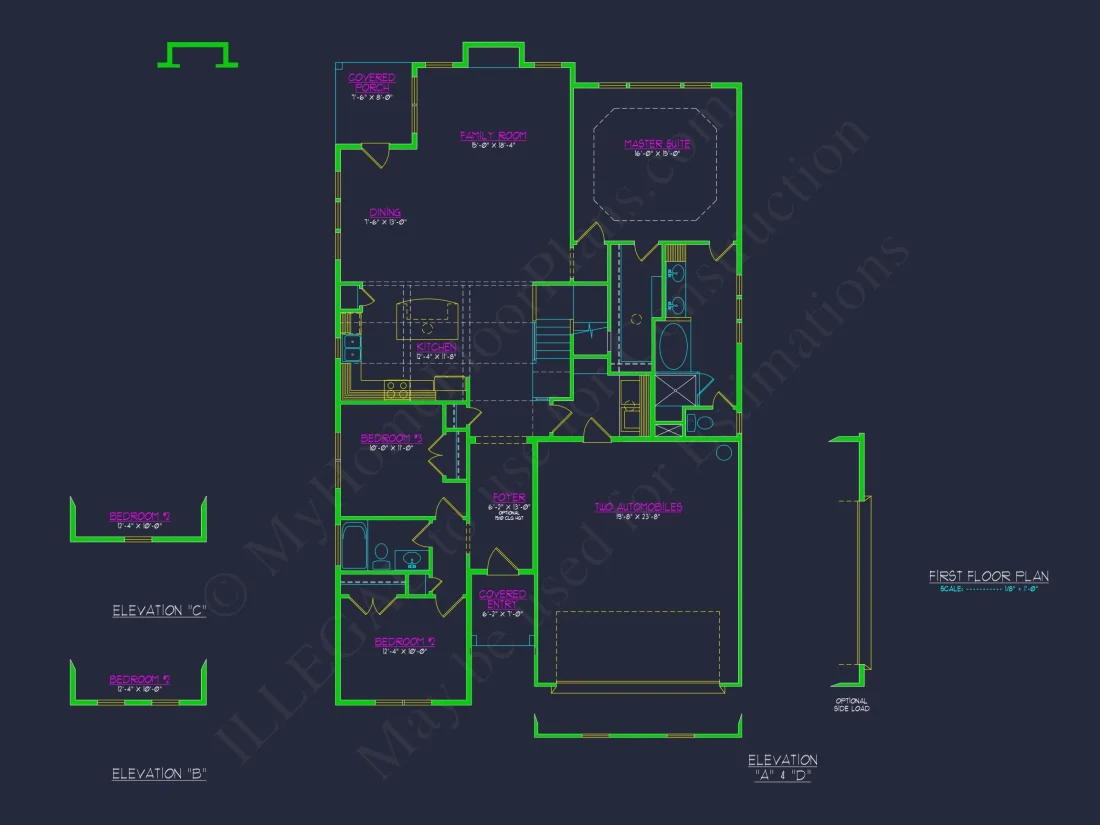 Craftsman house Plan with Versatile Blueprint and CAD Designs