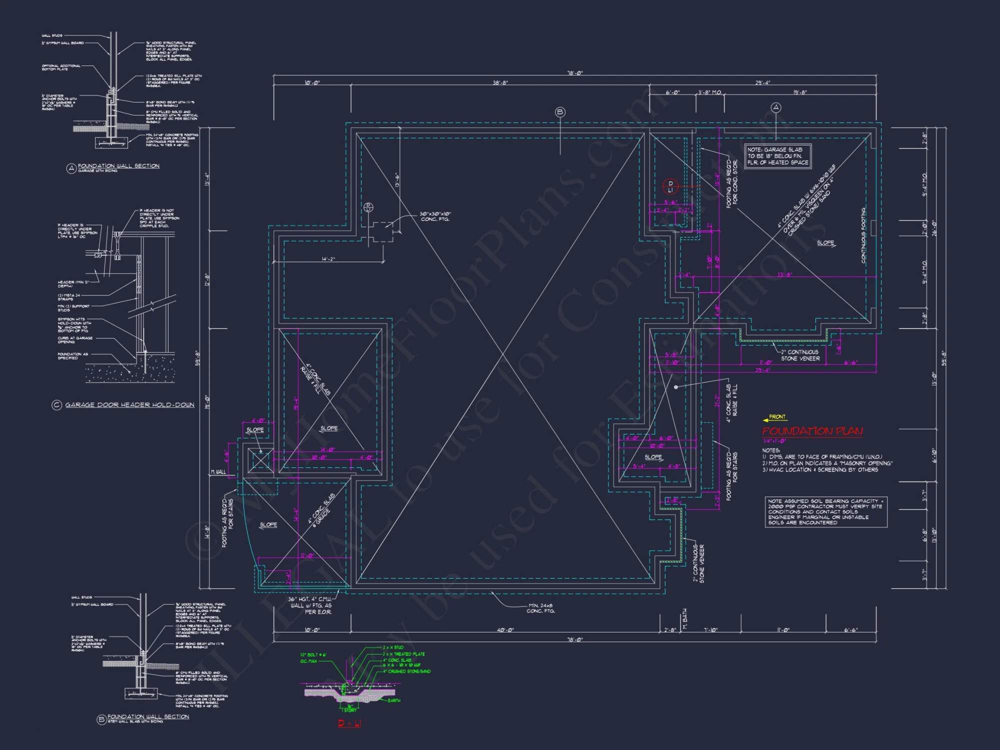 Craftsman house Plan: 2-Story, 3-Bed, 2-Bath Floor Plan