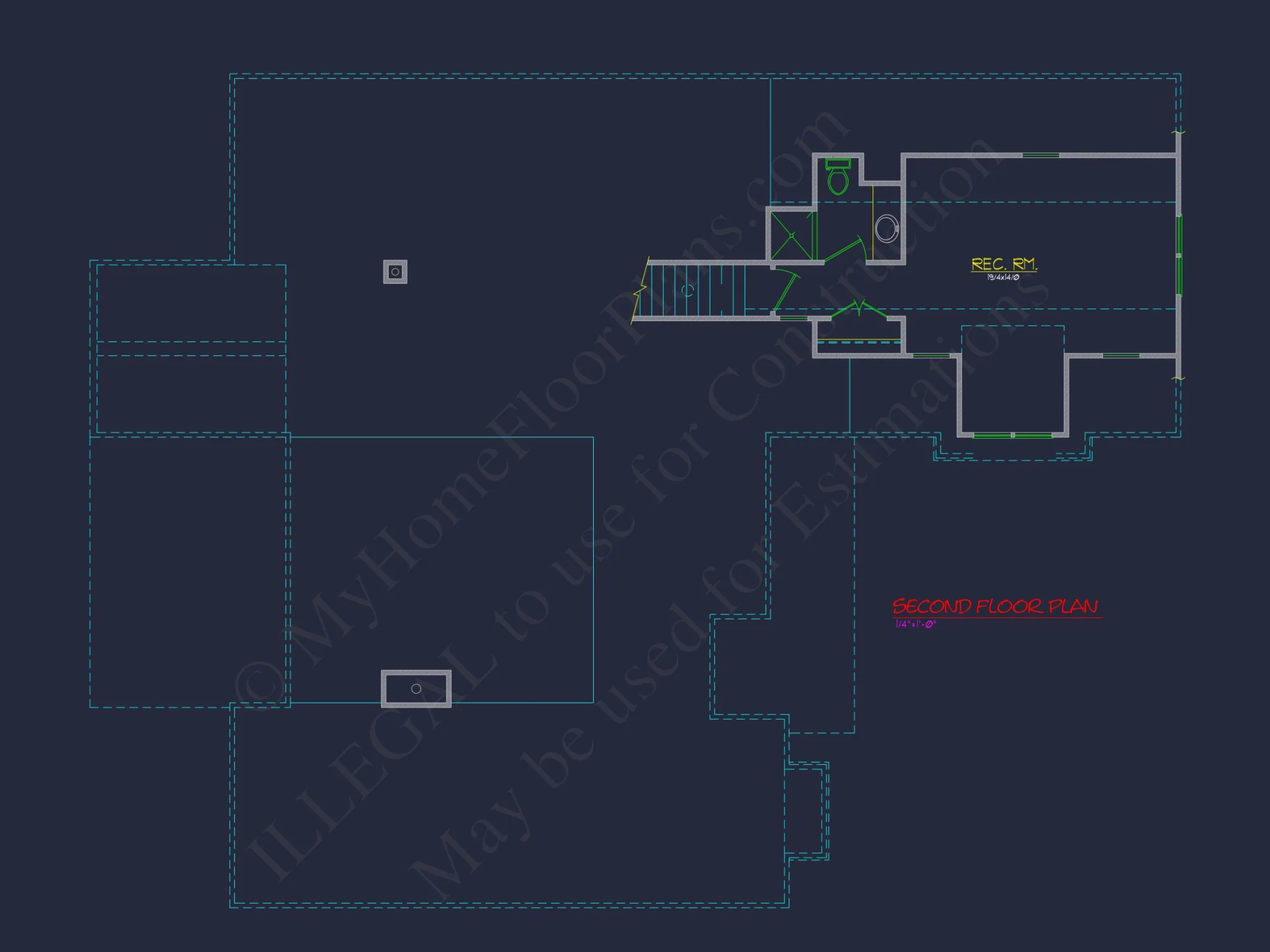 Craftsman house Plan: 2-Story, 3-Bed, 2-Bath Floor Plan