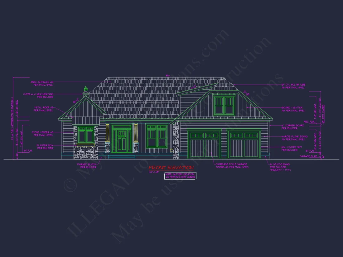 Craftsman house Plan: 2-Story, 3-Bed, 2-Bath Floor Plan