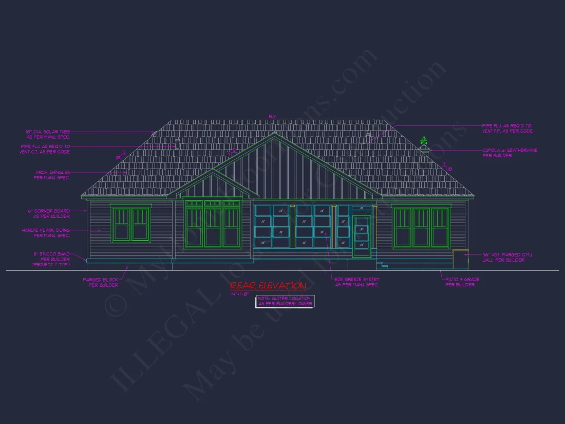 Craftsman house Plan: 2-Story, 3-Bed, 2-Bath Floor Plan