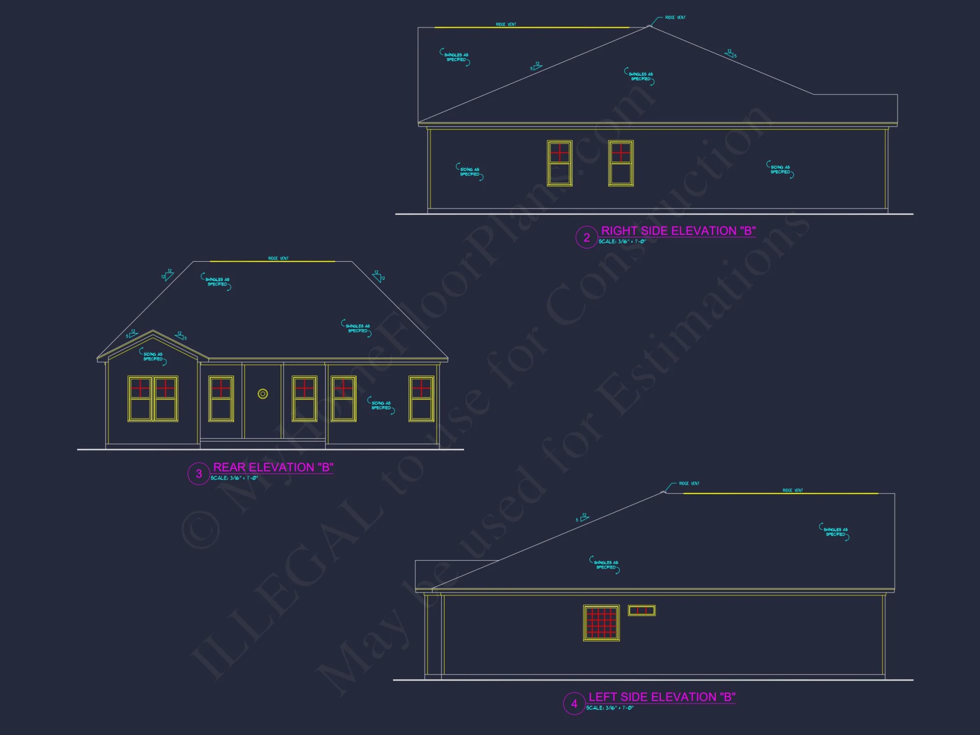Traditional Craftsman house Plan with 3 Bedrooms and CAD Designs