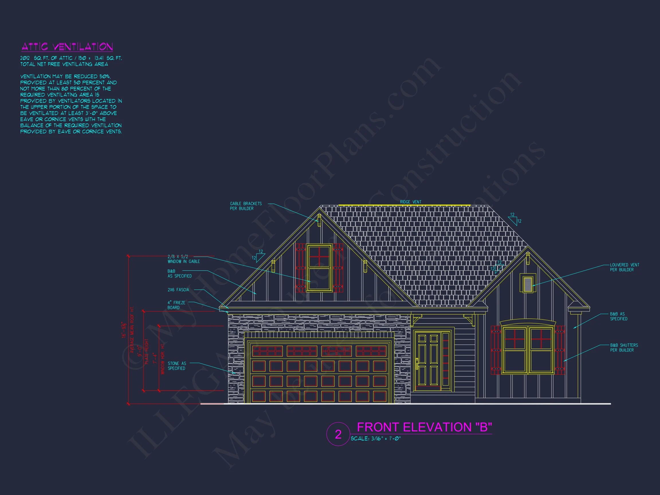 Traditional Craftsman house Plan with 3 Bedrooms and CAD Designs