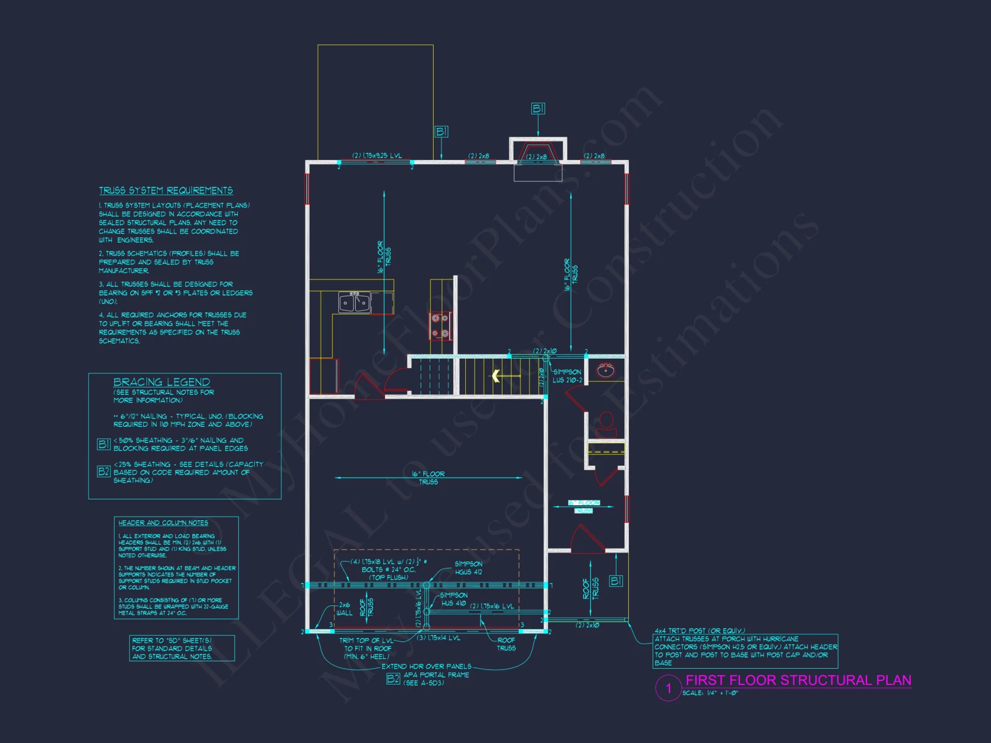 Modern house Floor Plan: CAD Architecture and Elegant Blueprint