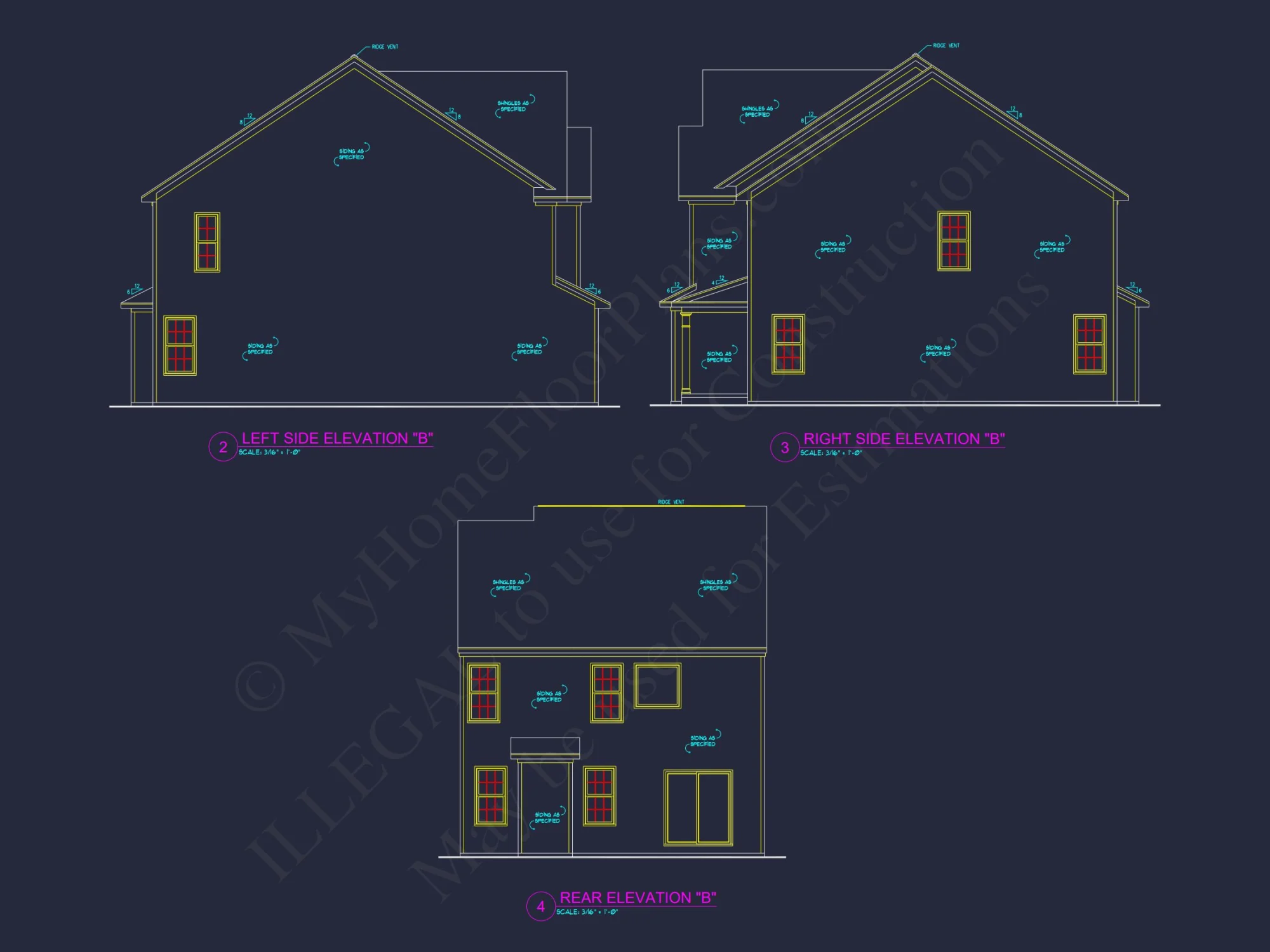 Modern house Floor Plan: CAD Architecture and Elegant Blueprint