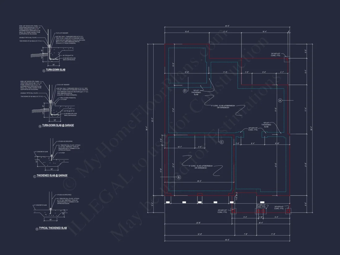 Modern house Blueprint with Floor Plan and CAD Designs