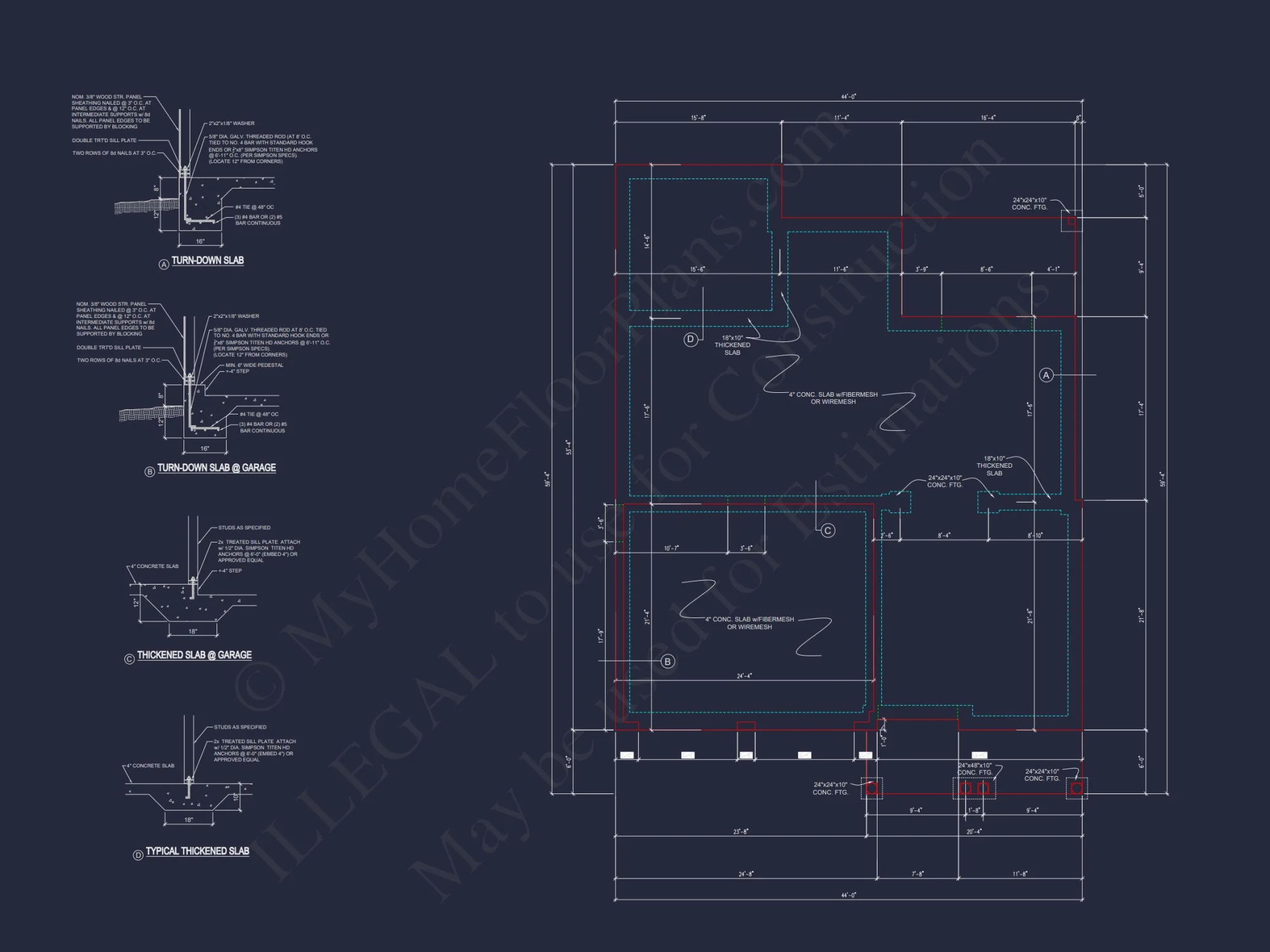 Modern house Blueprint with Floor Plan and CAD Designs