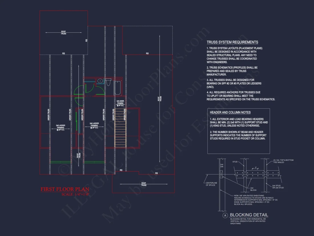 Modern house Blueprint with Floor Plan and CAD Designs