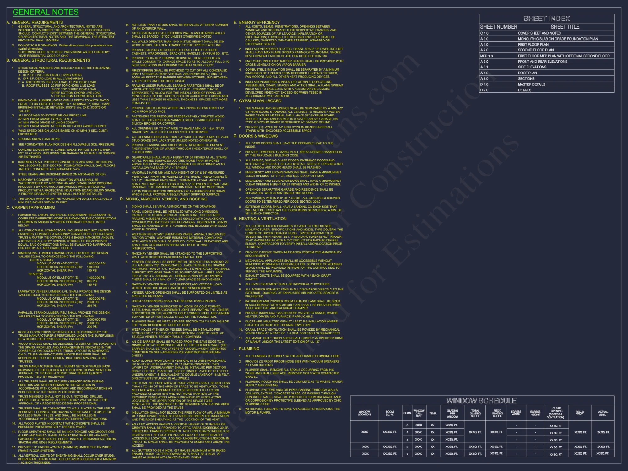Modern house Blueprint with Floor Plan and CAD Designs