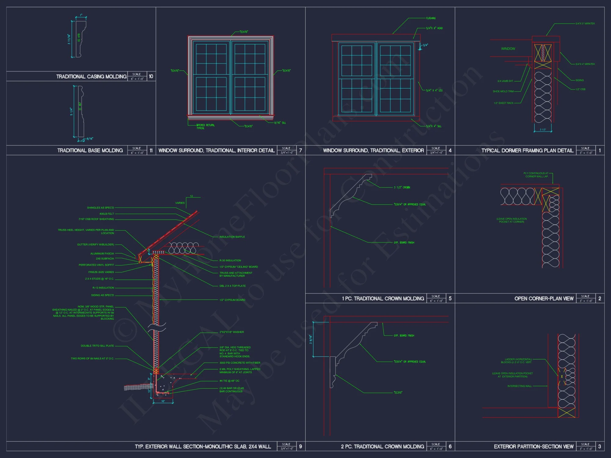 Modern house Blueprint with Floor Plan and CAD Designs