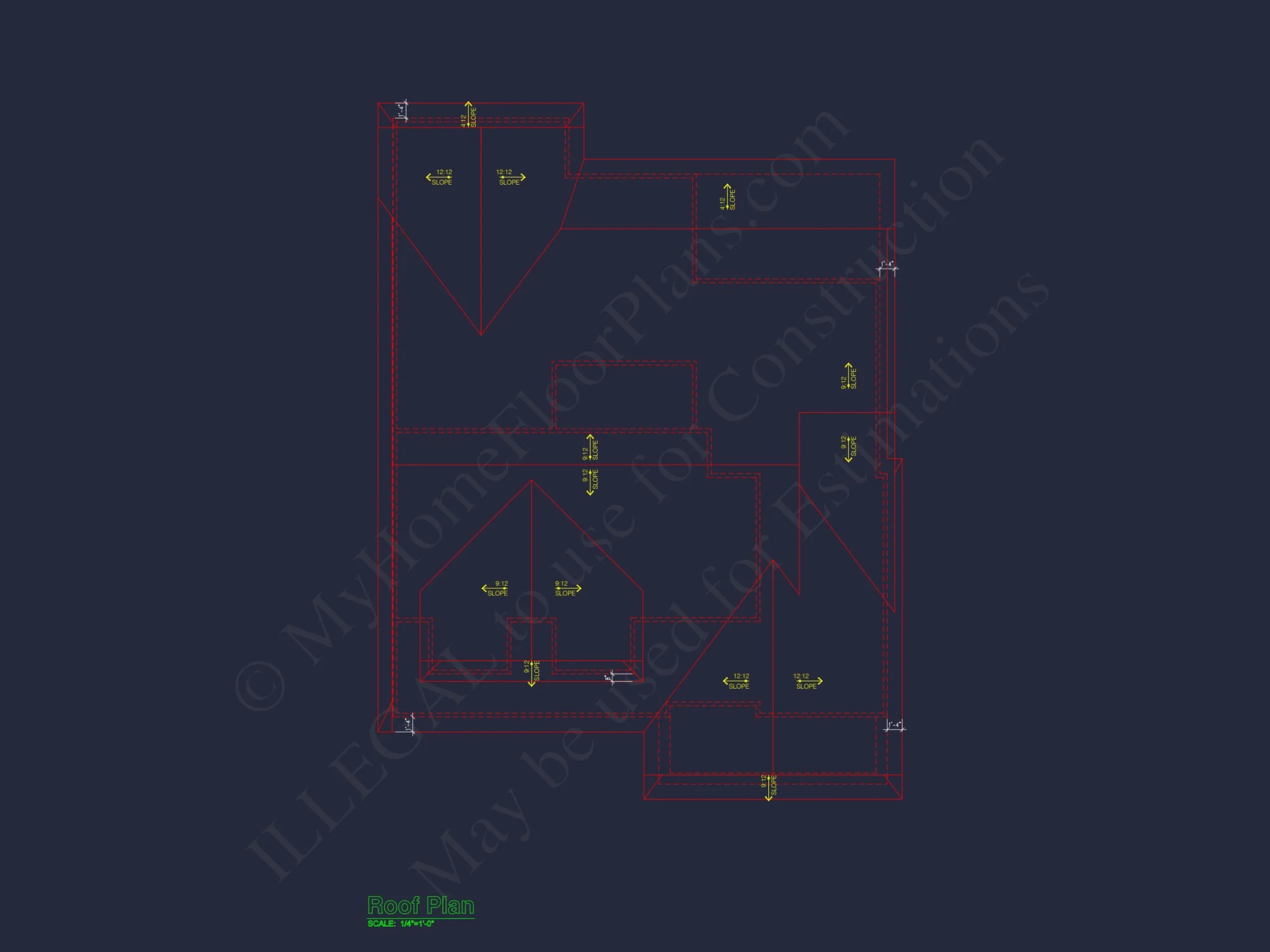 Modern house Blueprint with Floor Plan and CAD Designs