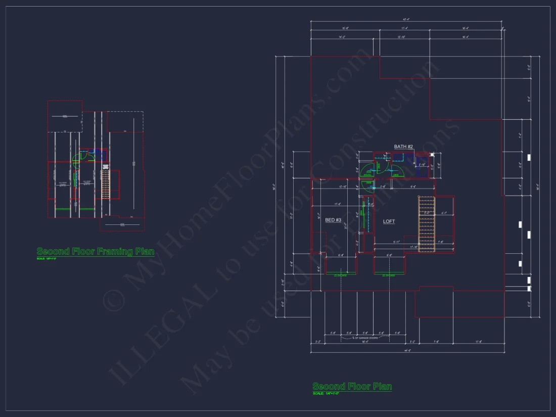 Modern house Blueprint with Floor Plan and CAD Designs