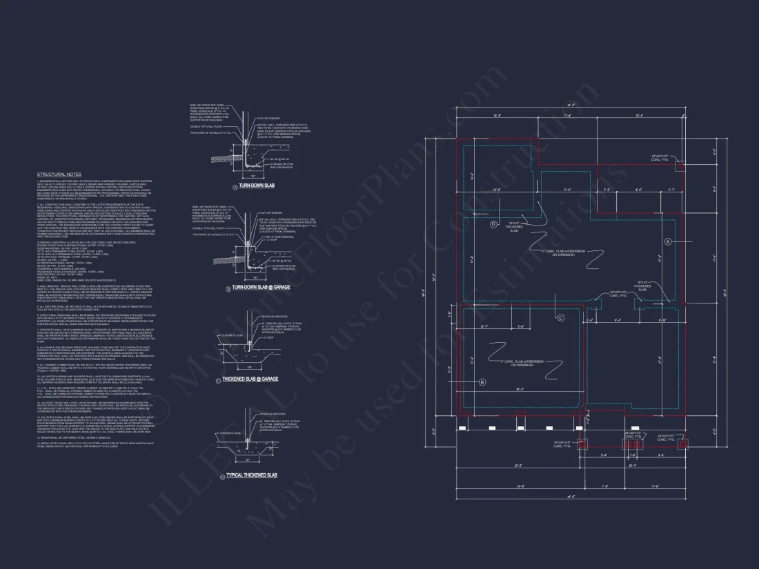 Modern house Blueprint with Floor Plan and CAD Designs