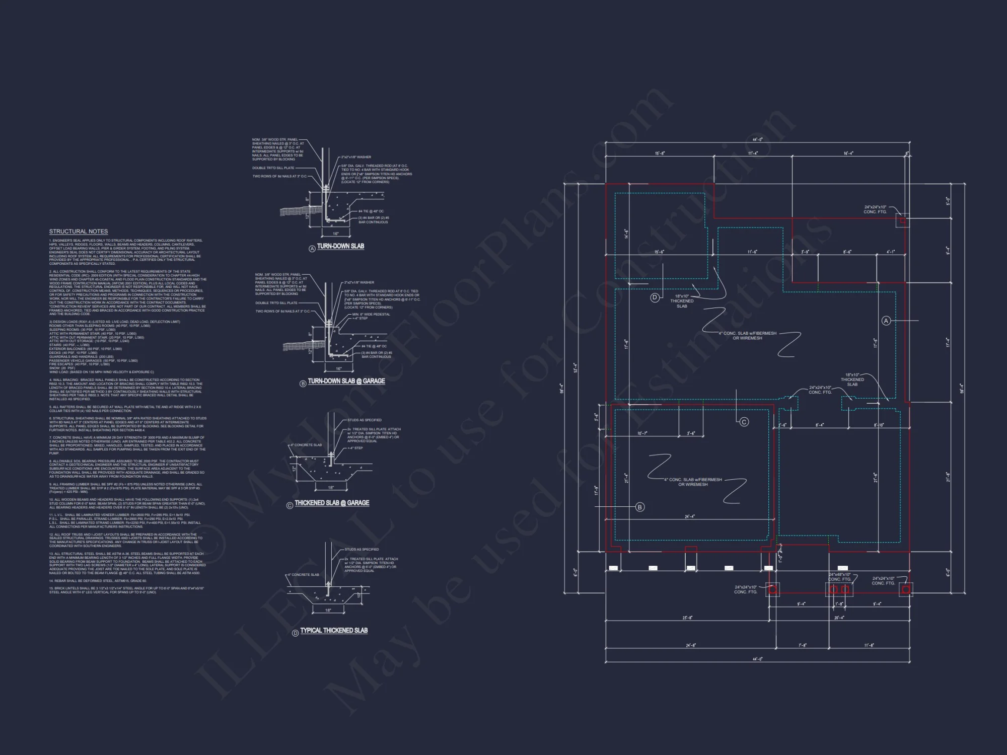 Modern house Blueprint with Floor Plan and CAD Designs