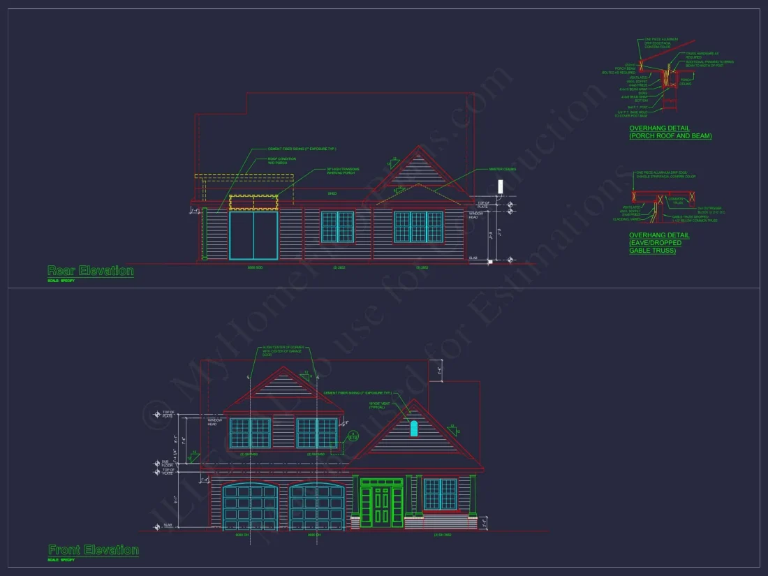 Modern house Blueprint with Floor Plan and CAD Designs