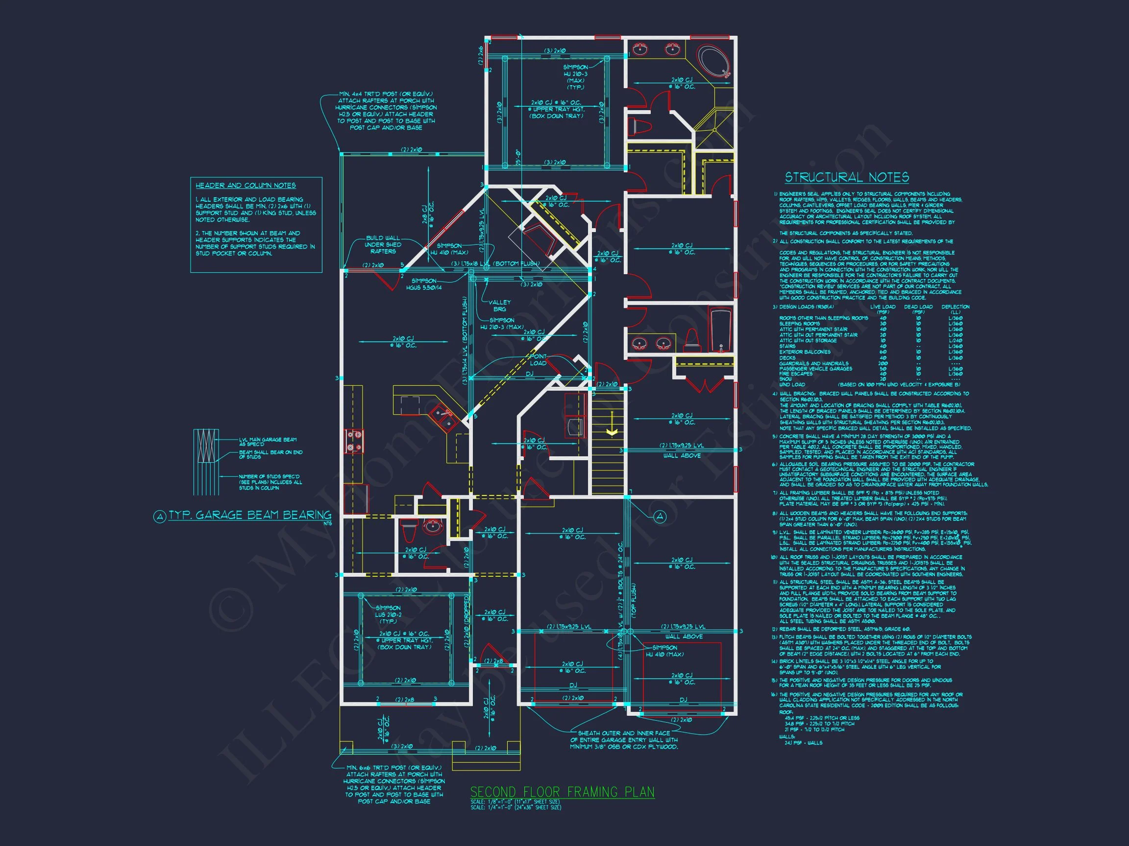 Spacious 3-Bedroom Designs with CAD Blueprints
