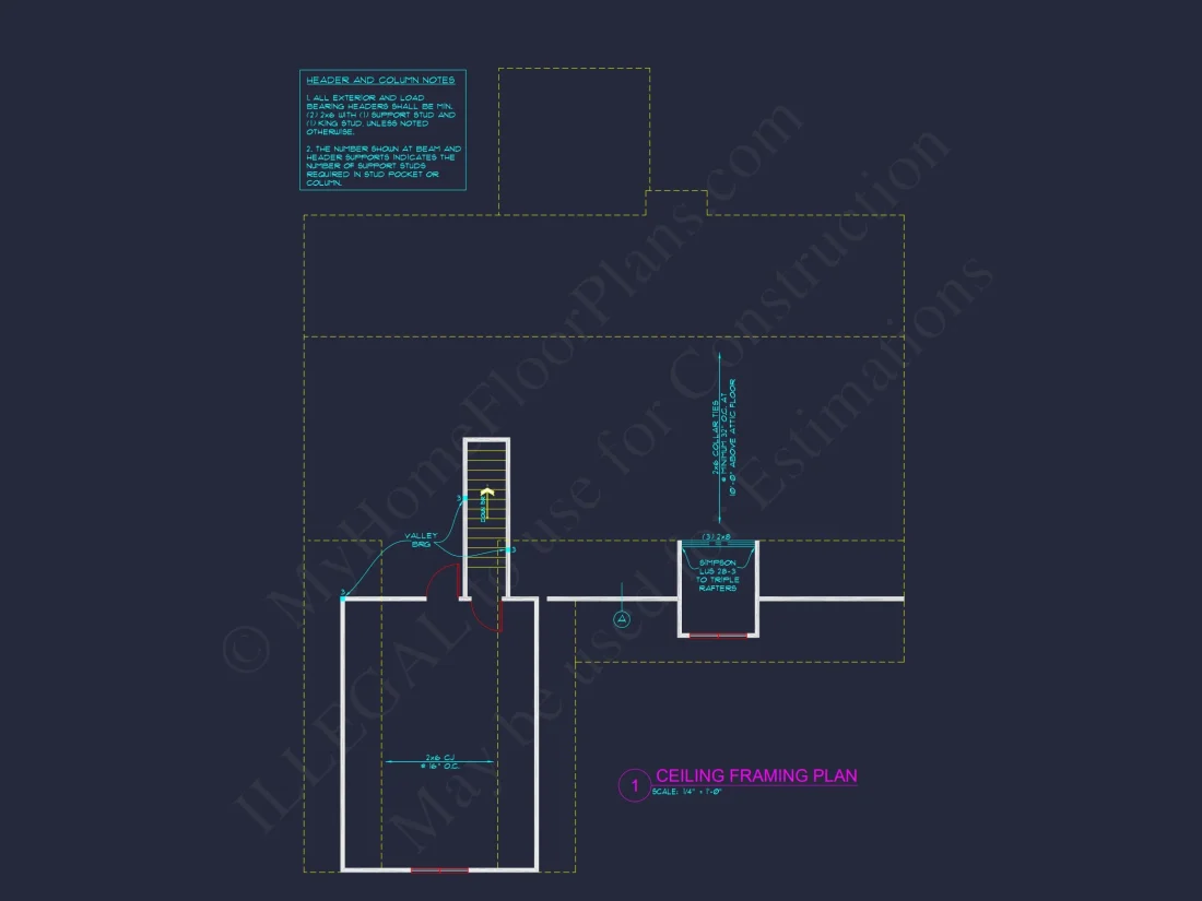 Craftsman house Plan: Blueprint CAD Floor Plan Designs