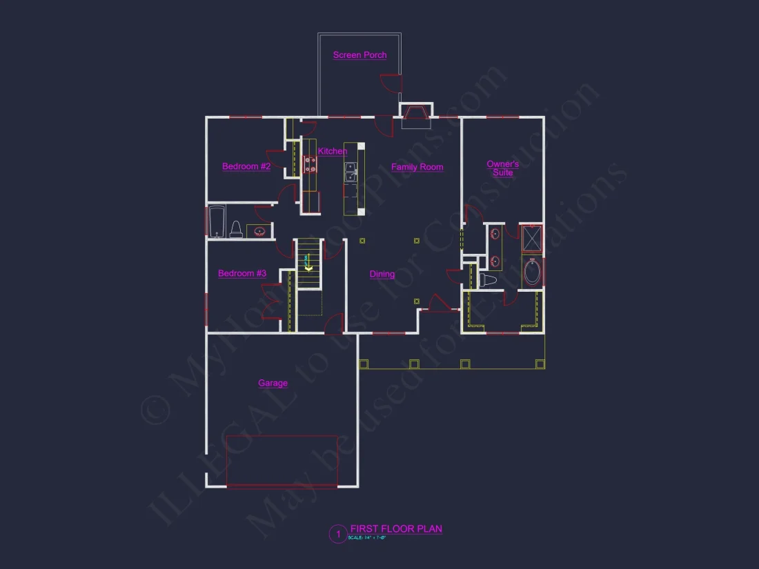 Craftsman house Plan: Blueprint CAD Floor Plan Designs
