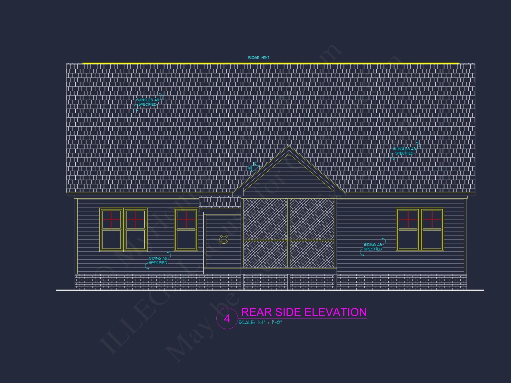 Craftsman house Plan: Blueprint CAD Floor Plan Designs