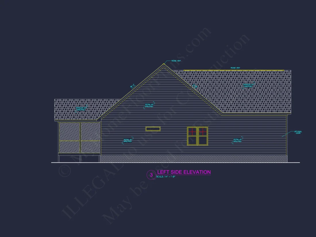 Craftsman house Plan: Blueprint CAD Floor Plan Designs
