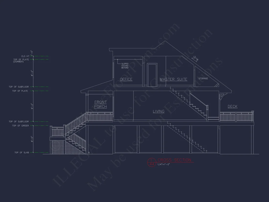 house Plan Blueprint with CAD Designs for Coastal Living