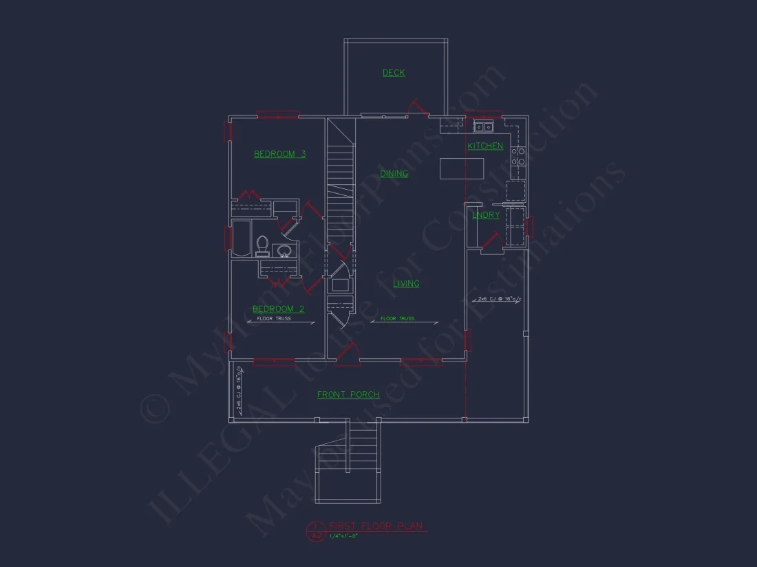 house Plan Blueprint with CAD Designs for Coastal Living