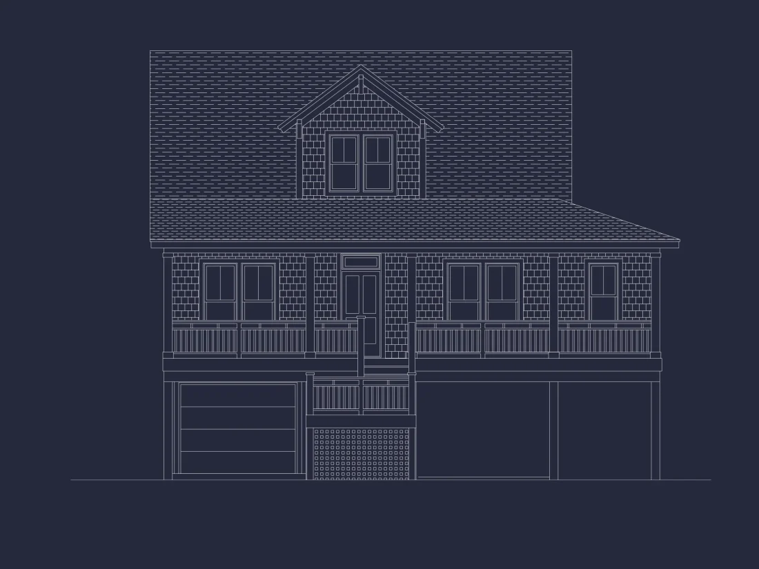 house Plan Blueprint with CAD Designs for Coastal Living