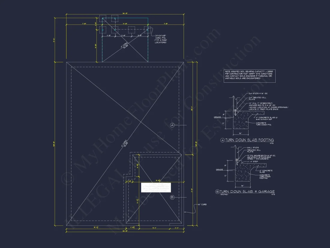 Spacious 2-Story house Plan with Great Room & CAD Blueprint
