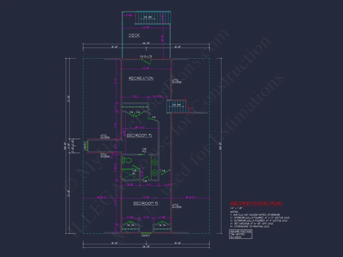 Spacious 2-Story house Plan with Great Room & CAD Blueprint