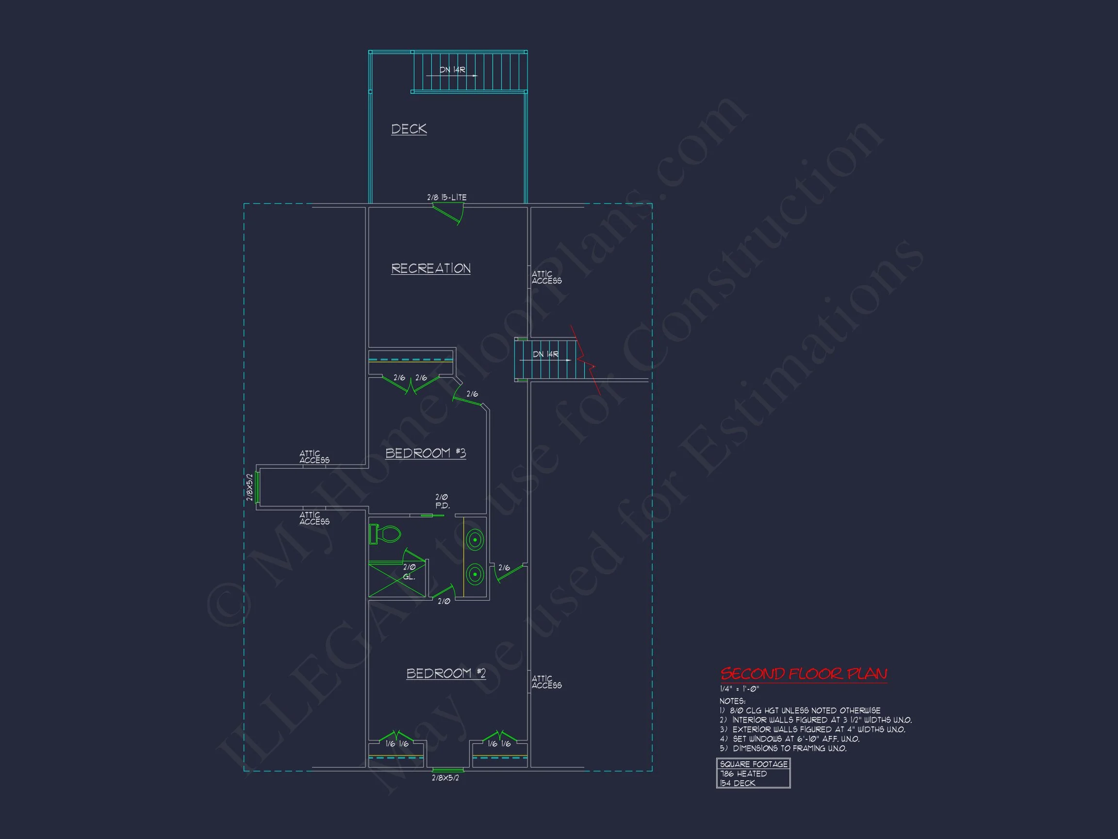 Spacious 2-Story house Plan with Great Room & CAD Blueprint