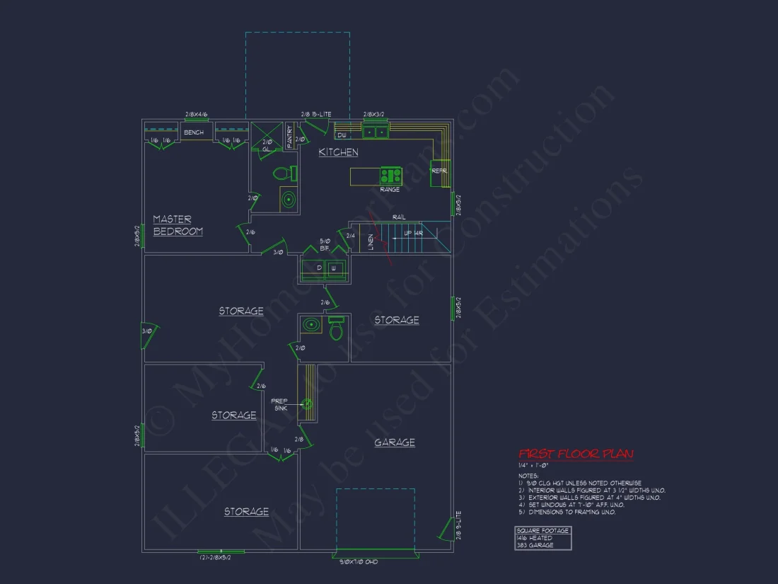 Spacious 2-Story house Plan with Great Room & CAD Blueprint