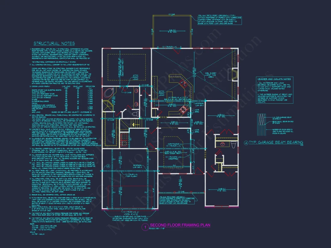 Modern house Plan with 3 Beds, Open Floor Plan & CAD Designs