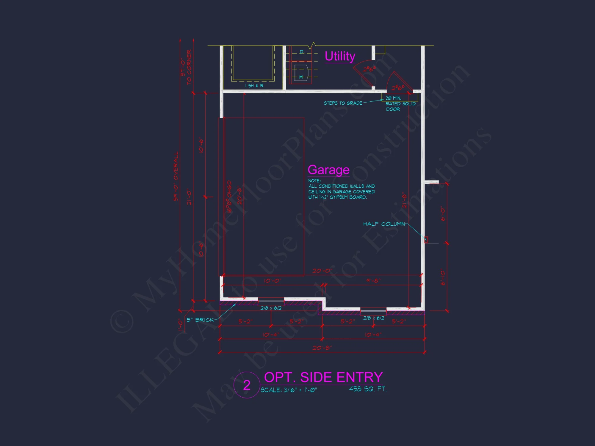 Modern house Plan with 3 Beds, Open Floor Plan & CAD Designs