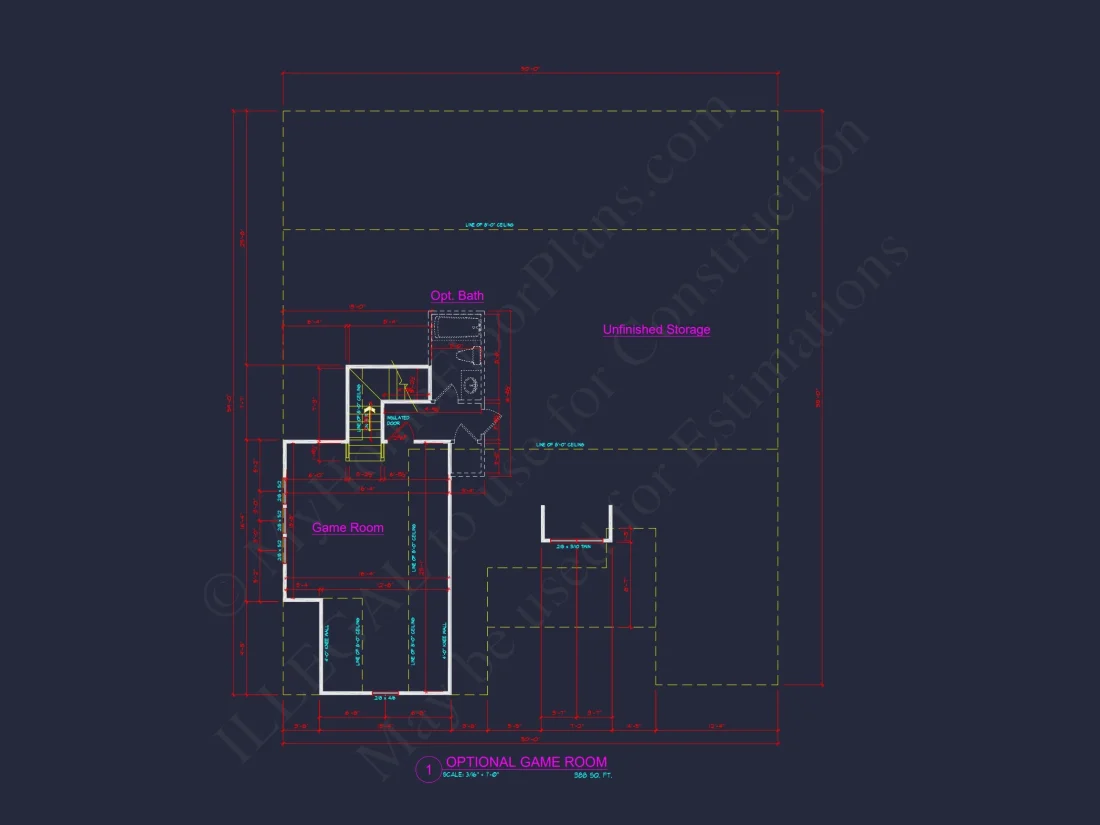 Modern house Plan with 3 Beds, Open Floor Plan & CAD Designs