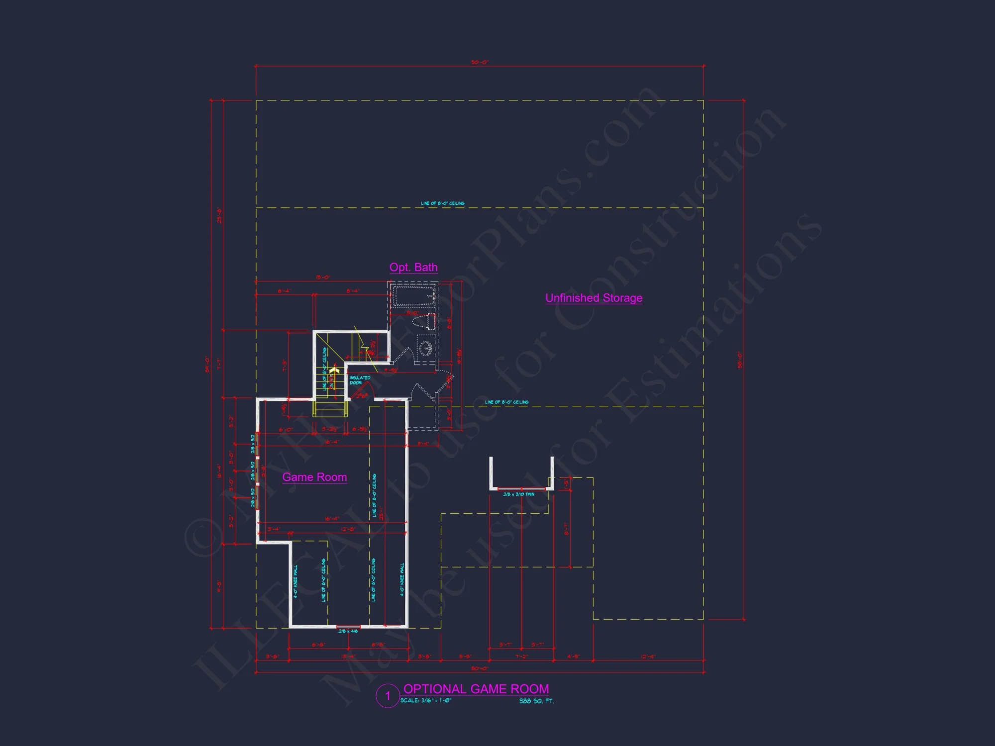 Modern house Plan with 3 Beds, Open Floor Plan & CAD Designs