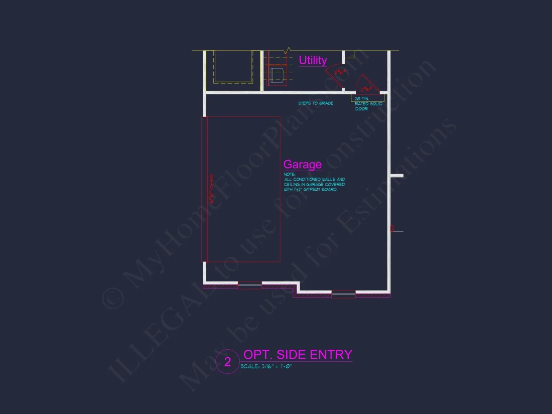 Modern house Plan with 3 Beds, Open Floor Plan & CAD Designs