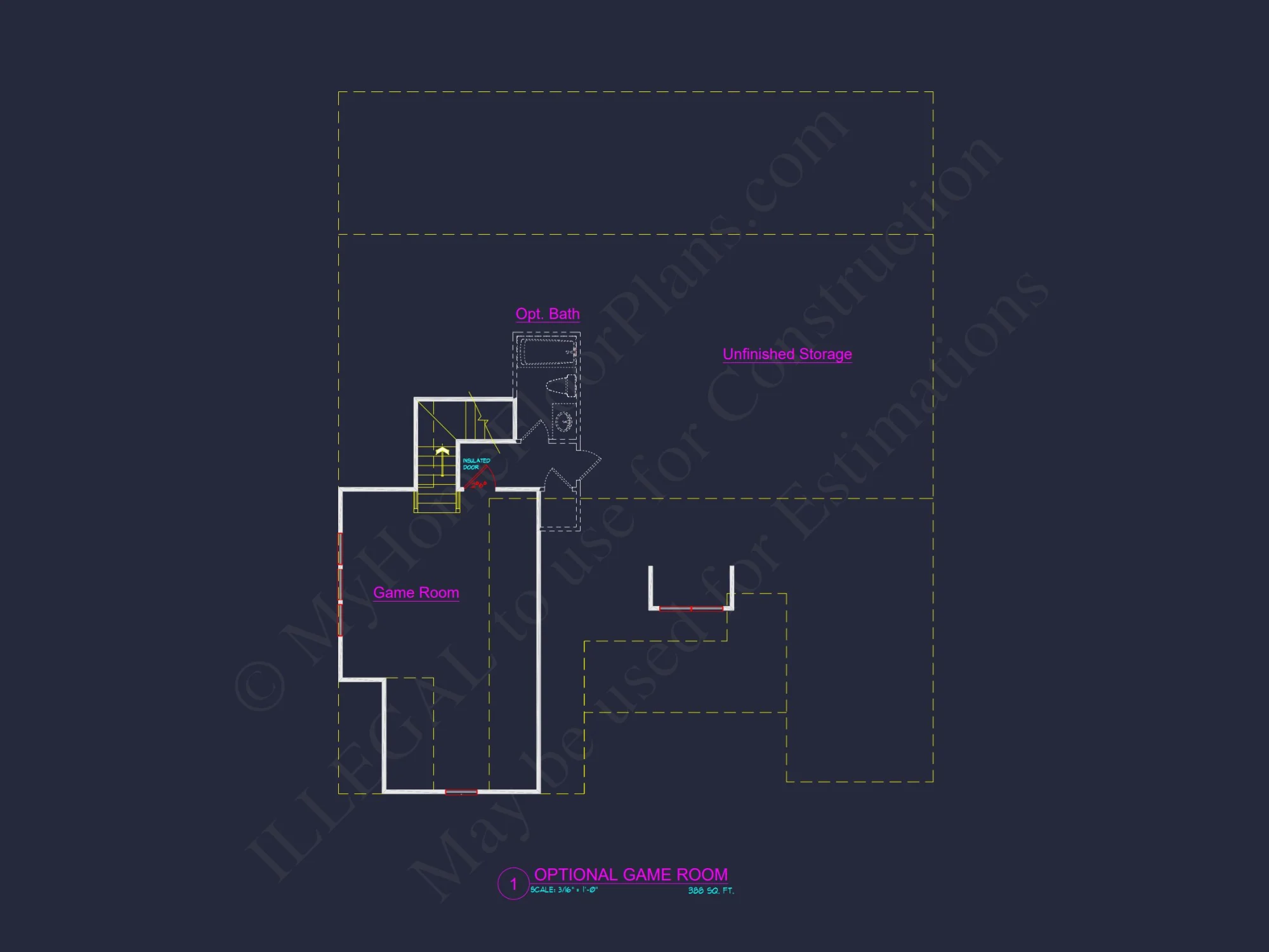 Modern house Plan with 3 Beds, Open Floor Plan & CAD Designs
