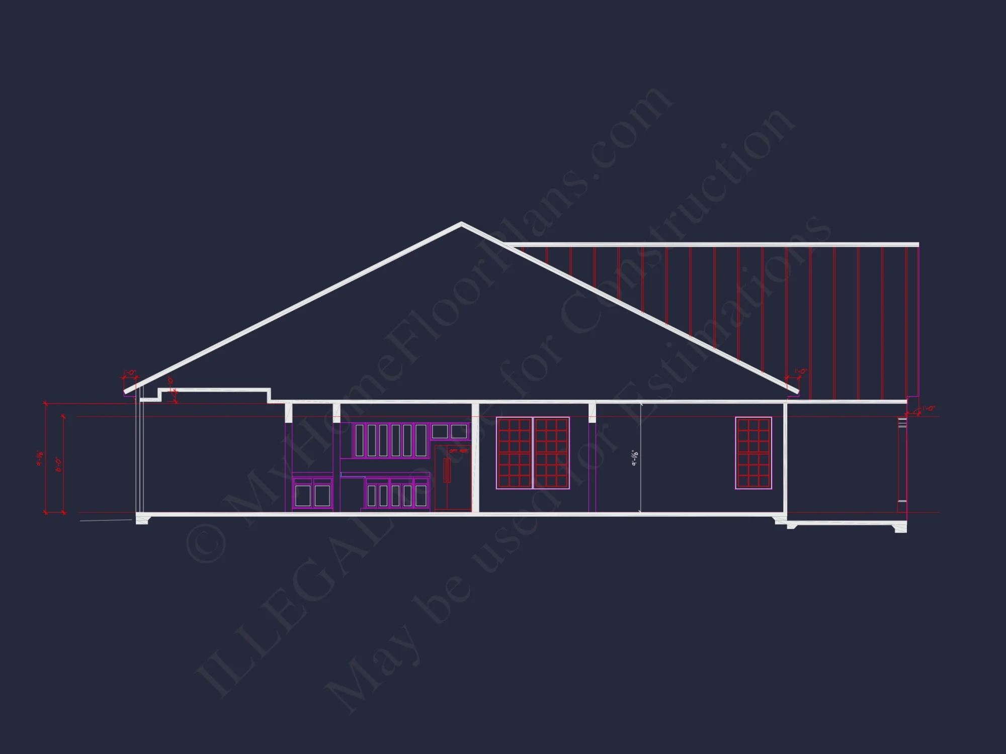 Modern house Plan with 3 Beds, Open Floor Plan & CAD Designs