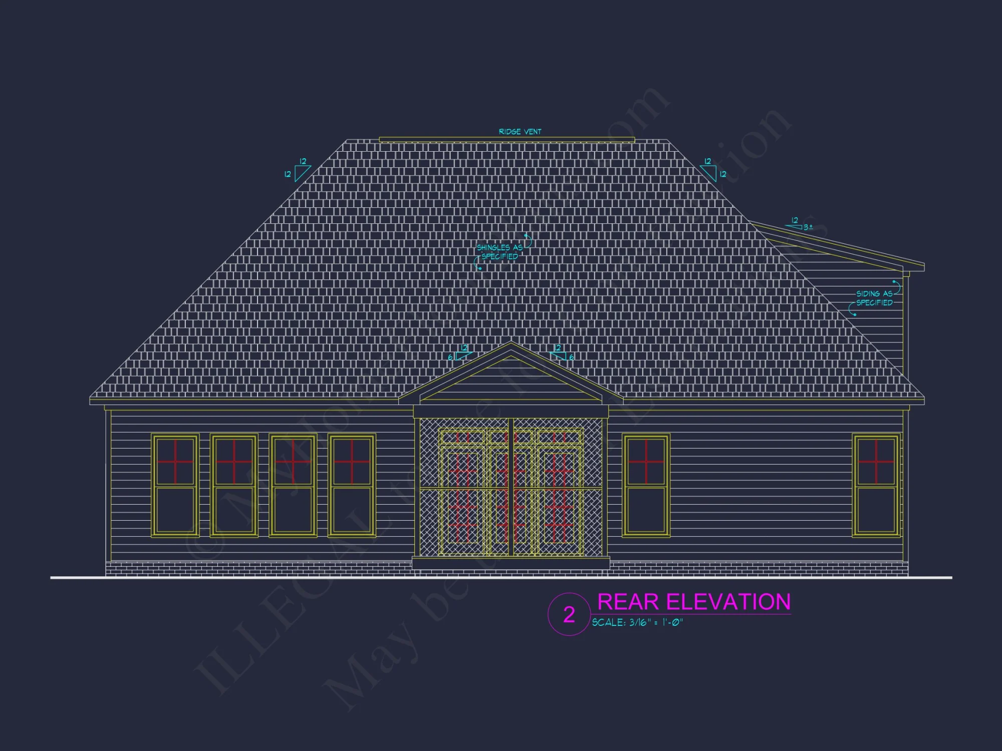 Modern house Plan with 3 Beds, Open Floor Plan & CAD Designs